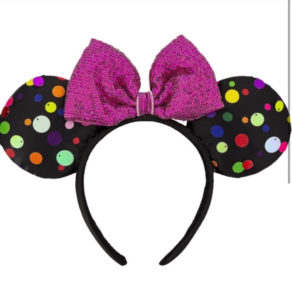 Disney Parks Polka Dot Black Minnie Mickey Ears